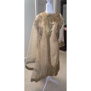 Gold Embroidered Shalwar Kameez